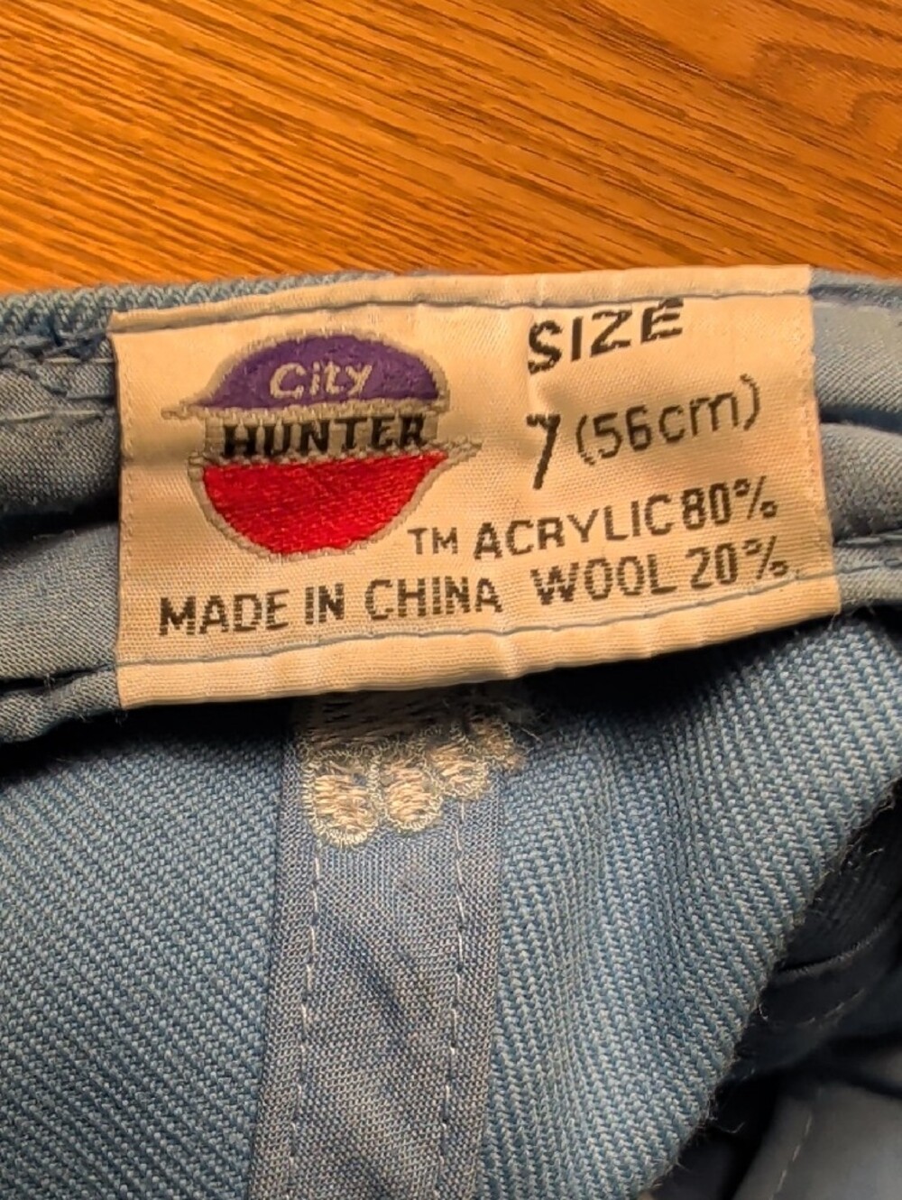 Hunter Light Blue Hat with Purple and Red Logo - Picture 3 of 5
